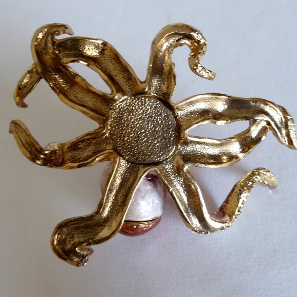 NOBILITY ENAMEL ENAMELED BEJEWELED OCTOPUS TRINKET BOX (NEW IN BOX) - Picture 8 of 11